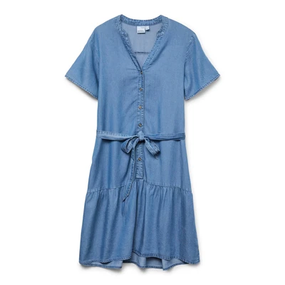 Abbildung von Vero Moda Minikleid &quot;VMFLEUR SS SHORT BELT TENCEL DRESS GA&quot;