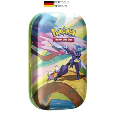 Abbildung von Pokémon Sammelkartenspiel: Mini Tin Box Farbenfrohes Paldea: Azugladis &amp; Viscora (2 Boosterpacks, 1 Stickerbogen)