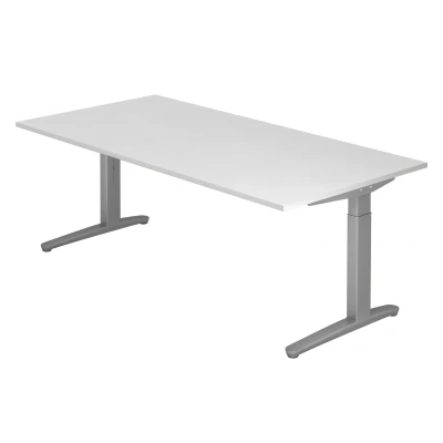 Abbildung von Hammerbacher Schreibtisch XB2E Weiß/Silber