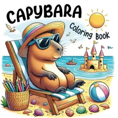 Abbildung von Capybara Coloring Book: Fun and Educational Book for Kids with 50 Amazing Facts, Explore Nature, Wildlife, Learn Interactive Activities