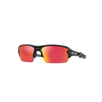 Abbildung von Oakley Youth Sun Unisex Flak Xs Sonnenbrille, Schwarz poliert, Prizm Field, 59
