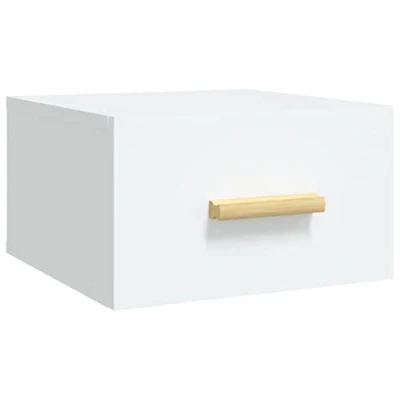 Abbildung von vidaXL Wand Nachttisch Hängend Nachtschrank Nachtkonsole Nachtkommode Schlafzimmer Schrank Kommode Wandschrank Hängeschrank Weiß 35x35x20cm