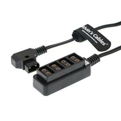 Abbildung von Alvin&#039;s Cables Dtap Verteiler D Tap Splitter Stecker auf 4 Port Buchse Stromkabel für V Mount Kamera Batterie P Power Hub 60cm 23,6 Zoll