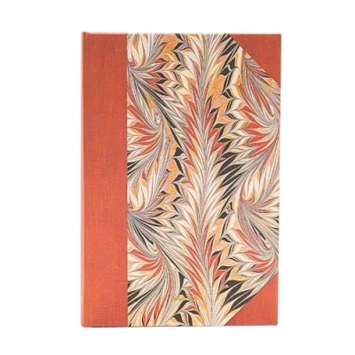 Abbildung von Rubedo (Cockerell Marbled Paper) Mini 12 month Horizontal Hardback Dayplanner 2025 (Elastic Band Closure): tydzień na dwóch stronach, zamykany gumkę, papier 100 gsm