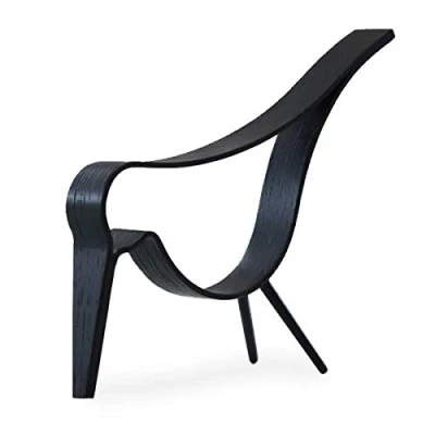 Abbildung von Cooee Design Dekoobjekt Woody Bird aus Eiche in der Farbe Schwarz Handgefertigt, Maße: 24cm x 6cm 18cm, ED 02 01 BK