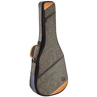 Abbildung von Ortega Guitars gepolstertes Soft Case für Full Size Akustikgitarren Leinen, Baumwolle, Veloursleder graubraun, mocca (OSOCACL MO)