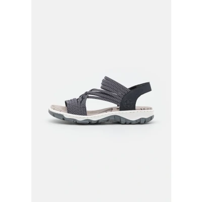 Abbildung von Rieker Riemensandalette, Damen, Größe: 38, Pazifik/weiß Schuhe