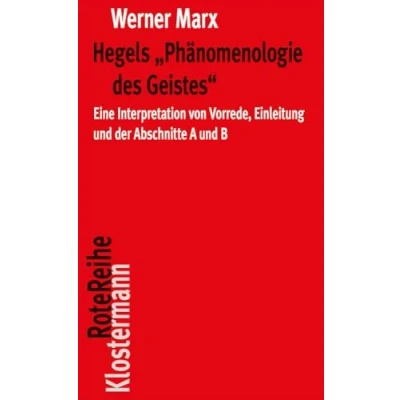 Abbildung von Hegels &quot;Phänomenologie des Geistes&quot;: Eine Interpretation von Vorrede, Einleitung und der Abschnitte A B (Klostermann RoteReihe, Band 109)