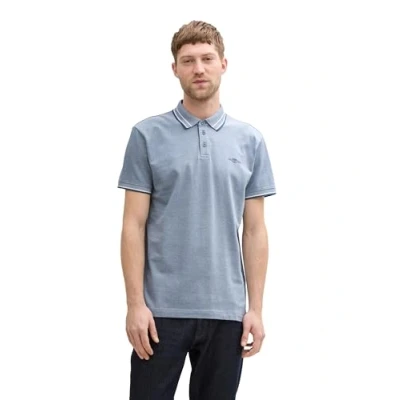 Abbildung von TOM Tailor MIT Stretch Poloshirt, Herren, Größe: Medium, Mystical blue two tone pique