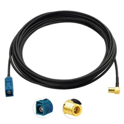 Abbildung von Bingfu DAB Autoradio Antenne Fakra Z Buchse to SMB Stecker Adapter mit 5m 16.4 Ft RG174 Verlängerungskabel Kompatibel Auto Radio Stereo Head Unit Empfänger Tuner