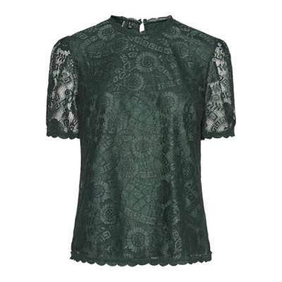 Abbildung von Pieces Pcolline Tshirt print, Damen, Größe: Small, Trekking green