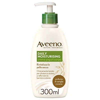 Abbildung von Aveeno Feuchtigkeitsspendende Joghurt Körpercreme, Daily Moisturising, Vanille und Haferduft, normale Haut, 300 ml