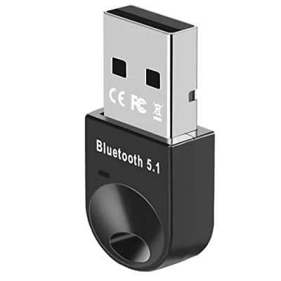 Abbildung von zoerbufan Bluetooth 5.1 Adapter, USB Dongle EDR für PC, Desktop, Laptop, Unterstützt Windows 11/10/8.1/7, Plug and Play, 7 Muss den Treiber Installieren (Schwarz)