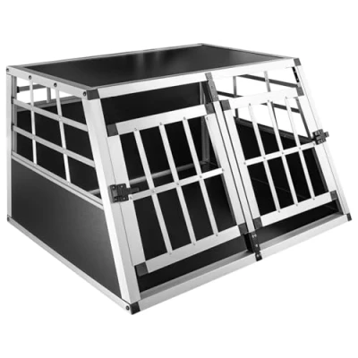 Abbildung von Petigi Tiertransportbox Hundebox Hundetransportbox Transportbox Aluminium 89 x 69 50 cm