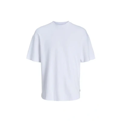 Abbildung von Jack &amp; Jones Einfarbiges Kurzarm Dropped Shoulder Tshirt basic, Herren, Größe: Small, Weiß