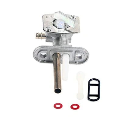 Abbildung von Keenso Motorrad Benzinhahn, Kraftstofftank Ventil Schalter Metall 6mm Benzinhahn Kraftstoff Absperrventil für Bayou300 KLF30 1986 2004