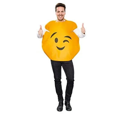 Abbildung von Metamorph Kostüm Zwinkersmiley Emoji Kostüm, Trag Deine Emotionen zur Schau!