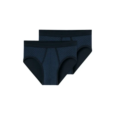 Abbildung von Schiesser 2PACK Attraktive Original Classics Slip, Herren, Größe: Medium, Nachtblau