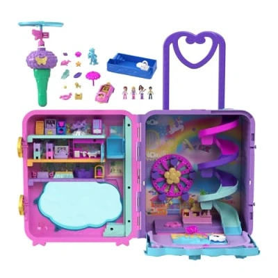 Abbildung von Polly Pocket Puppen Ville Urlaub IM Rollkoffer Spielset Spielzeug für Kinder, Größe: One Size, Multicolor