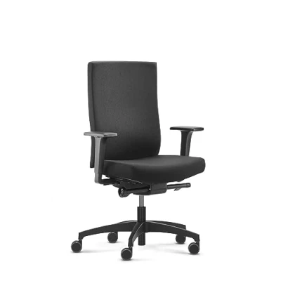 Abbildung von Dauphin @Just evo mesh, ergonomischer Bürostuhl mit Netz Rückenlehne weiß (Polsterrückenlehne, Schwarz)