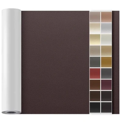 Abbildung von Leder Reparatur Set Dunkelbraun,OAZ Kunstleder Selbstklebend 90 x 200 cm,Kunstleder Reparaturset Patch Selbstklebende Lederflicken für Autositze Möbel Sofa Taschen