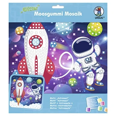 Abbildung von Ludwig Bähr Moosgummi Mosaik Glitter Astronaut