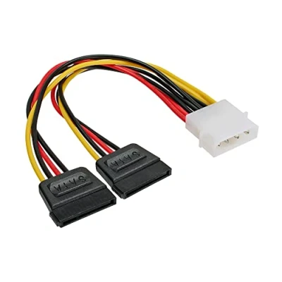 Abbildung von InLine Strom Y Kabel intern, 1x 13,34cm (5,25&quot;) an 2x 15pol SATA, 0,2m