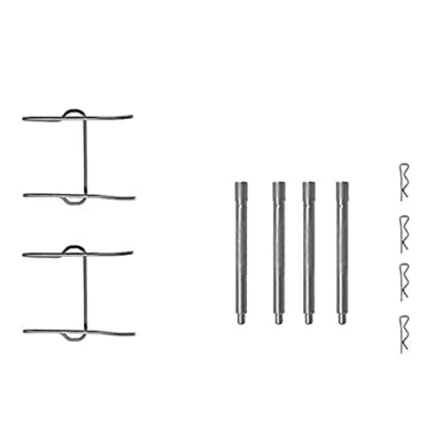 Abbildung von HELLA 8DZ 355 202 401 Zubehörsatz, Scheibenbremsbelag PEUGEOT: 607 Limousine, 406 Kombi, Coupe, MERCEDES BENZ: Vito Bus, V Klasse