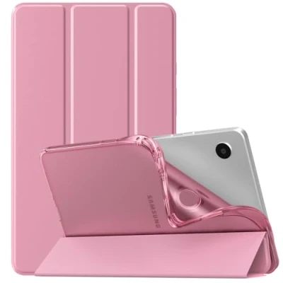 Abbildung von TiMOVO für Samsung Galaxy Tab A9 Hülle 8,7 Zoll 2023, Schlank Weich TPU Schutzhülle mit Transluzent Mattiert Rückseite das Neue Tablet SM X110/X115/X117, Fondant Rosa