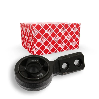 Abbildung von FEBI BILSTEIN 21472 Querlenkerlager mit Halter Vorderachse unten, links 144 Gummi BMW: 3 Cabrio, Limousine, Touring