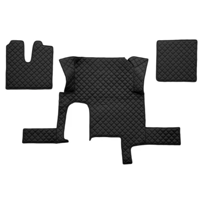 Abbildung von F CORE FL29 BLACK Fußmattensatz Eco Leder vorne 3 schwarz MAN: TGX