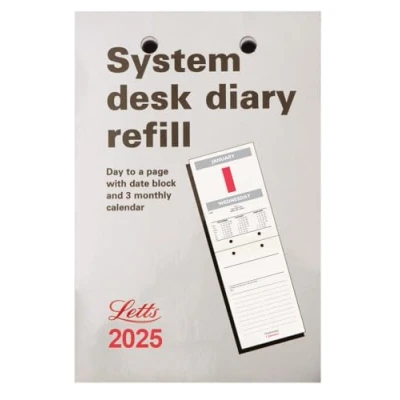 Abbildung von Letts of London System Desk Terminplaner Nachfüllpackung 2025