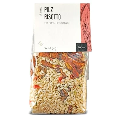 Abbildung von Wajos Pilz Risotto, 300g: Risotto Mischung mit Carnaroli Reis und Steinpilzen, für Liebhaber