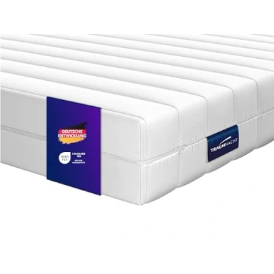 Abbildung von Traumnacht Basic 2 in 1 Duo orthopädische 7 Zonen Kaltschaummatratze, Härtegrad und 3, Öko Tex zertifiziert, 70 x 200 cm, Höhe 15 produziert nach deutschem Qualitätsstandard