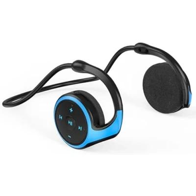 Abbildung von SUJAHHUJIQ Behind The Head Kopfhörer, Bluetooth 5.0 Kopfhörer Wrap Around Head, Leicht Klein Faltbar Wireless Sport Schweißfest Headset mit Mikrofon, TF Kartensteckplatz