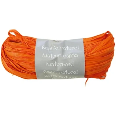 Abbildung von Clairefontaine 196058Cpack 8 Knäuel Raphia Orange Set mit mehreren Fäden aus Raphia, Länge 1,50 m pro Faden, 50 g kreative Hobbys Geschenkverpackung DIY mehrere