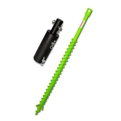 Abbildung von WERHE Profi Bohrer für Erdbohrer 40 mm Doppel Welle Pfahlbohrer Brunnenbohrer robuste Bohrspitze passend Makita/Hitachi