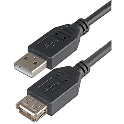 Abbildung von USB 2.0 A Stecker auf Buchse, 3 m, Schwarz