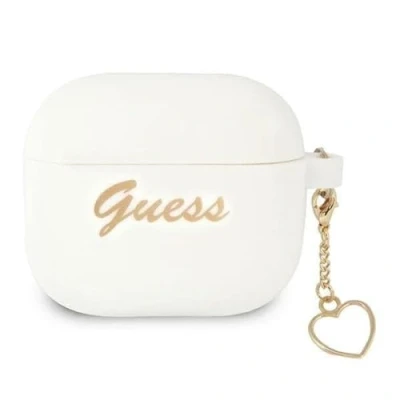 Abbildung von Guess GUA3LSCHSH Hülle für AirPods 3 weiß Silicone Charm Collection