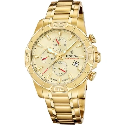 Abbildung von Festina Uhr Für Herren F20705/2 Timeless Chronograph Gold Edelstahl Case GoldEdelstahl Band