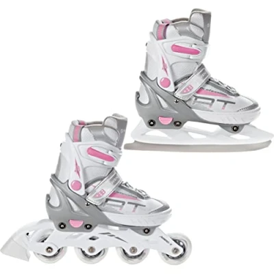 Abbildung von Verstellbare Rollschuhe 2in1 Profession Weiß/Rosa