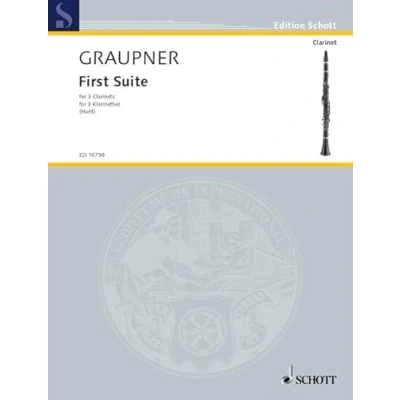Abbildung von First Suite: 3 Klarinetten. Spielpartitur.: clarinets. Partition d&#039;exécution. (Edition Schott)