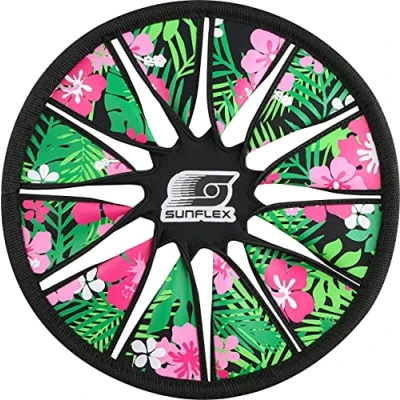 Abbildung von Sunflex Wurfscheibe Venus Tropical Flower weiche und leichte Flugscheibe für den Strand Park perfekt Einsteiger Fortgeschrittene Spieler extrem robust Jede Altersgruppe
