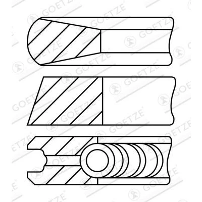 Abbildung von GOETZE ENGINE 08 320200 30 Kolbenringsatz 94