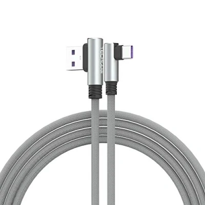 Abbildung von TECHGEAR USB C kabel, [1.5M] 90 Grad rechtwinkliges kabel passt Huawei P40 Pro/Lite P30, P30 Pro/Lite, P20, P20 Pro, P10 Plus, P9, Mate 20 Honor 90, usw