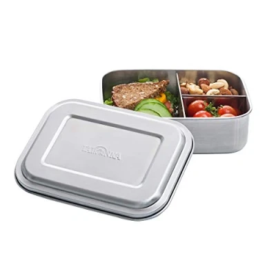 Abbildung von Tatonka Edelstahl Brotdose Lunch Box 3 1000 ml Brotbox mit drei Fächern schadstofffrei / BPA frei und spülmaschinenfest