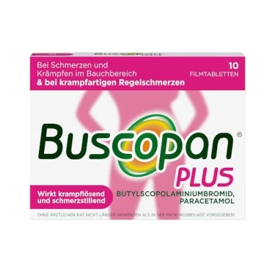 Abbildung von Buscopan PLUS bei Regelschmerzen 10 St
