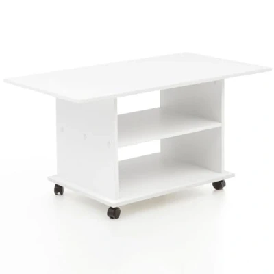 Abbildung von Design Couchtisch 95 x 51 54,5 cm Weiß