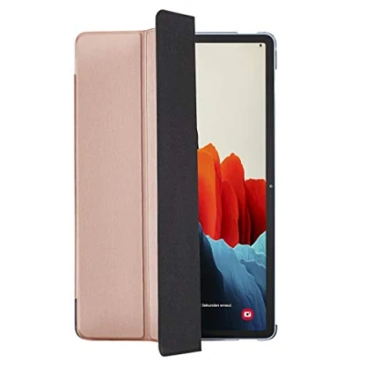 Abbildung von Hama Hülle für Samsung Galaxy Tab S7 11 Zoll und S Pen (aufklappbares Tablet Case, Schutzhülle mit Standfunktion, transparente Rückseite, magnetisches Cover Auto Wake/Sleep) rosa