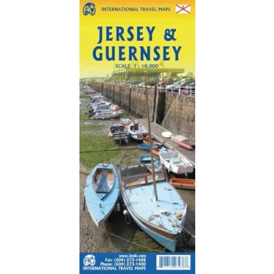 Abbildung von Touristische Karte Jersey &amp; Guernsey: doppelseitig 18T. Guernsey mit Plan Alderney, Sark, Herm 1:18000